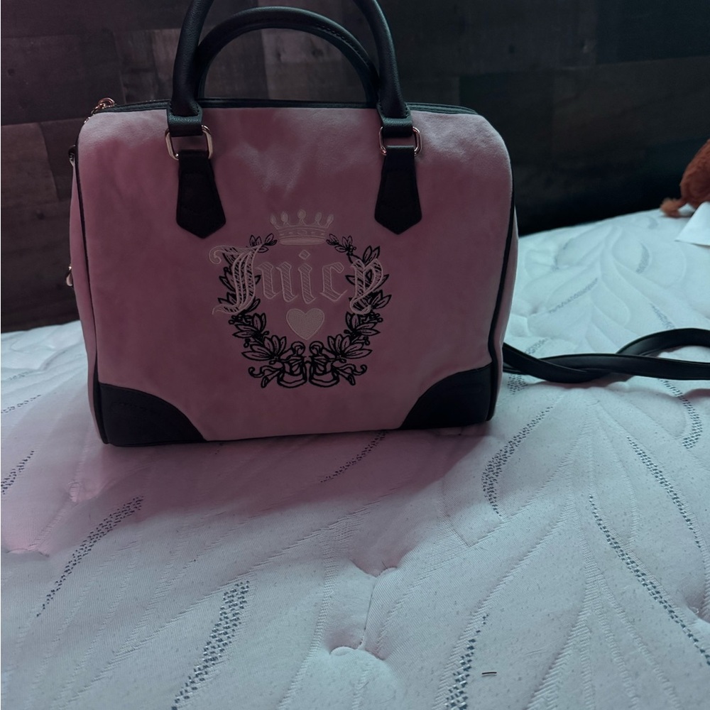 Juicy Couture Pink and Black Satchel